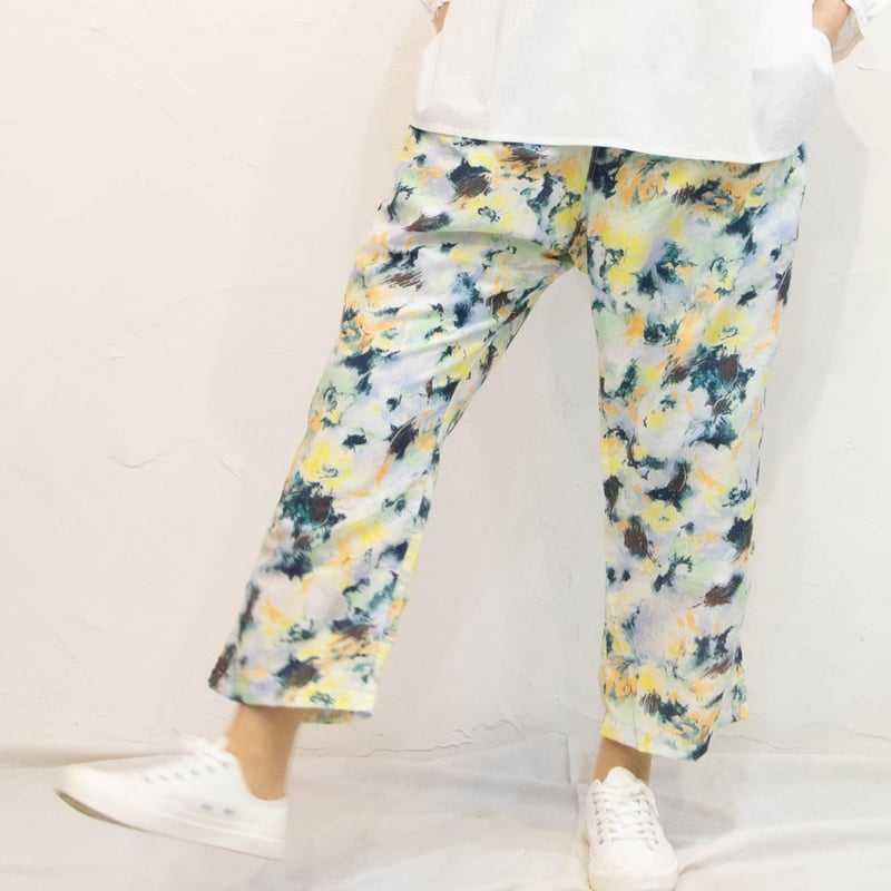 ichi（イチ）241013 フラワープリント パンツ / white | casual co