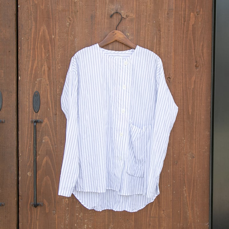 g)グラム g_421 ストライプBIGポケットオーバーシャツ | casual colle