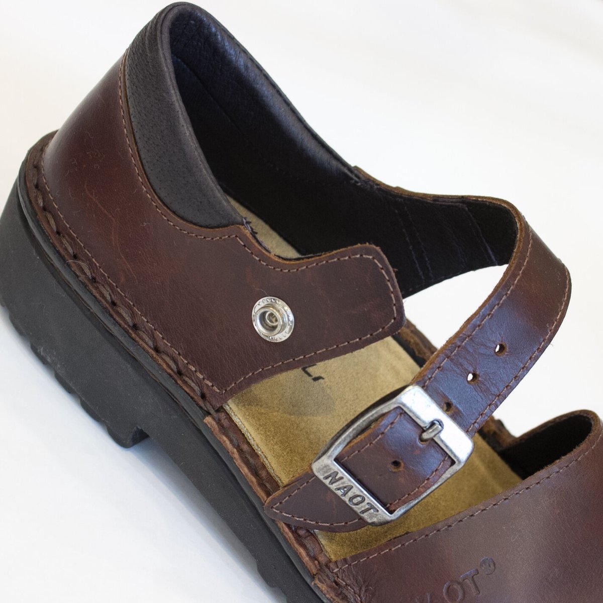 NAOT OLGA Buffalo 38ナオト　オルガ　ブラウン NAOT OLGA オルガ ストラップシューズ Buffalo Leather（赤茶