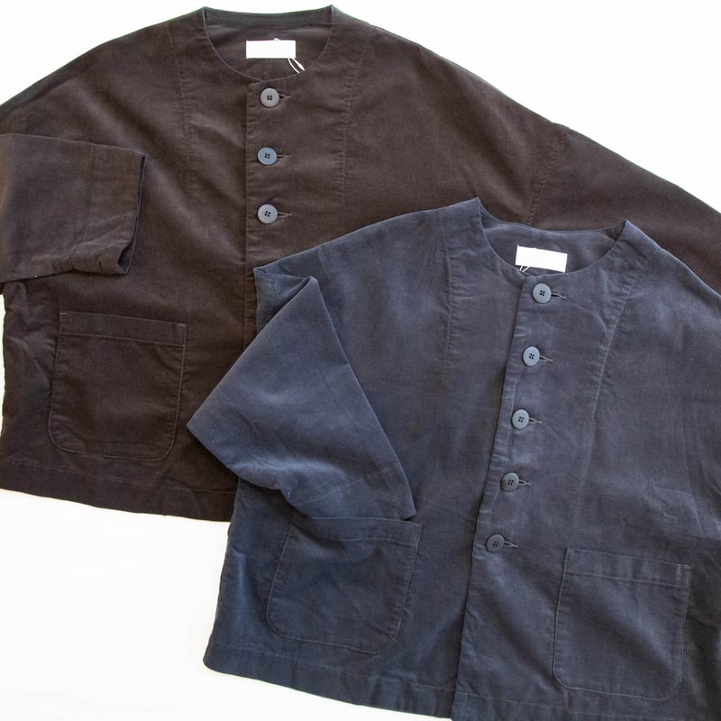 grin（グリン）8254J-009 コーデュロイクルーワイドジャケット 18W