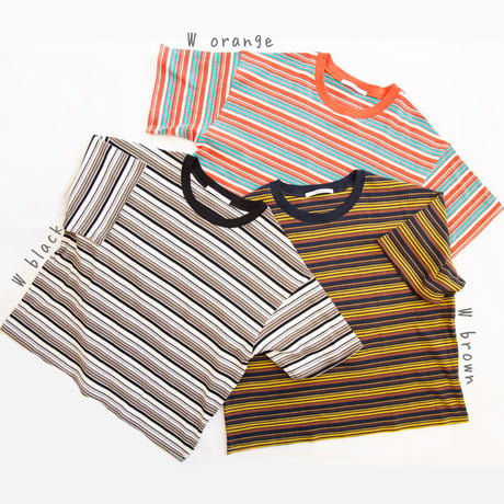Johnbull（ジョンブル） JL261C12　ランダムテレコボックスＴシャツ
