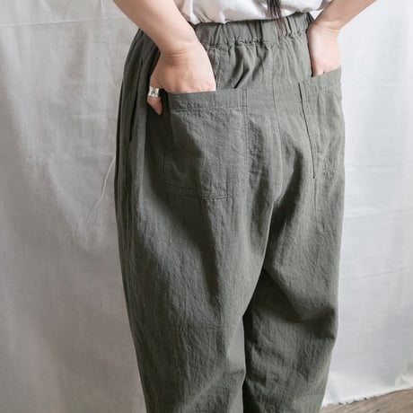 NATURAL LAUNDRY（ナチュラルランドリー）7262P-001 コットンリネンワッシャークロス ジャンプパンツ