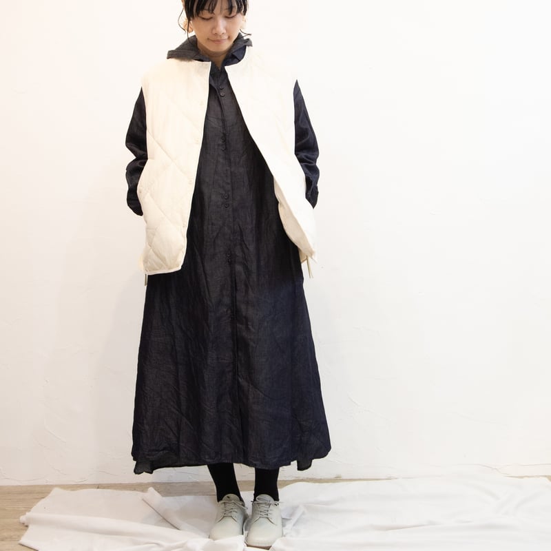 (g) グラム／ライトデニム ロングシャツワンピース／インディゴ／サイズF デニムシャツワンピース 大きいサイズ 長袖 春ワンピ ロング
