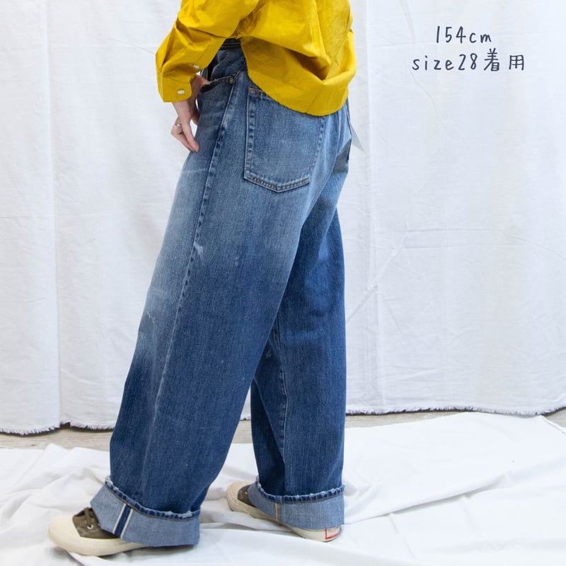 Johnbull（ジョンブル）JY252P02 セルビッチデニムワイドジーンズ