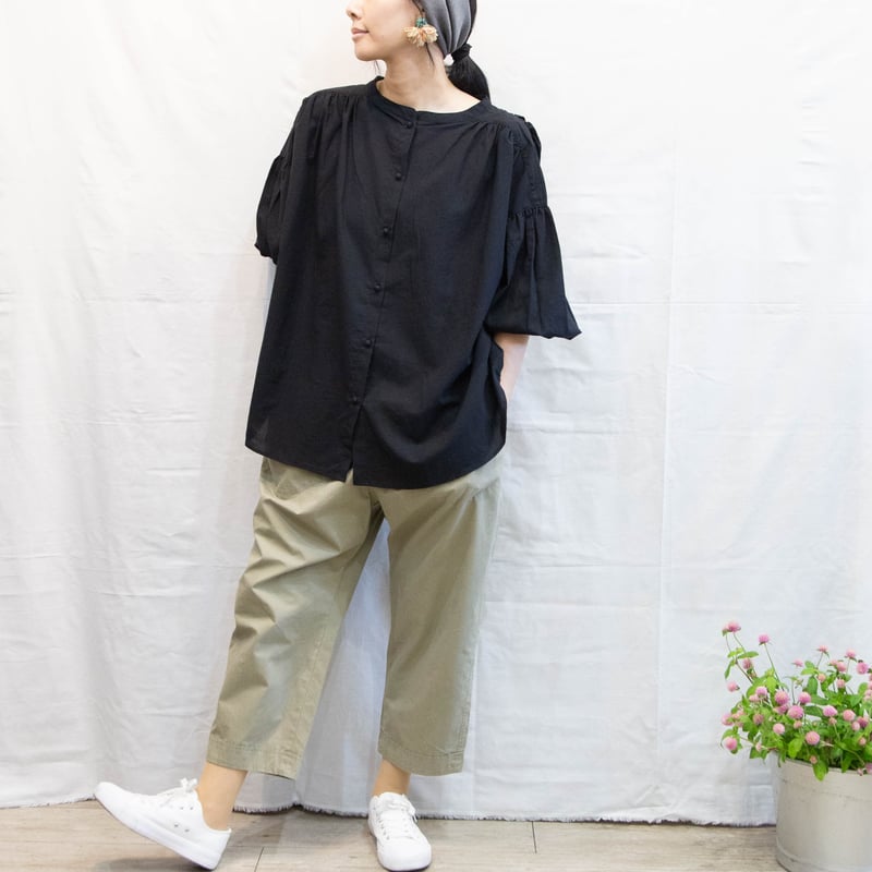 TANG!（タング）2325401 コットンダンプ ピグメントバイオ加工パンツ