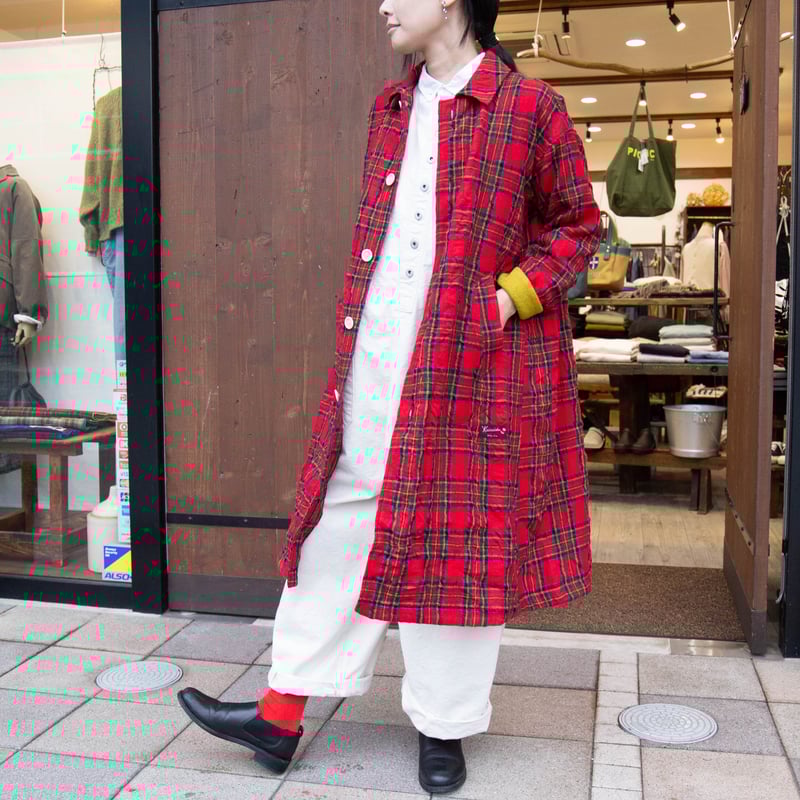 快晴堂 タータンチェックコートワンピース 快晴堂（かいせいどう）43OP-12 タータンフォーエバー Wideコート
