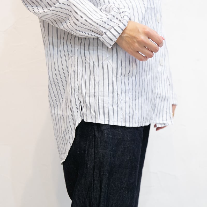 g)グラム g_421 ストライプBIGポケットオーバーシャツ | casual colle