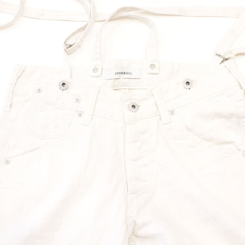 50s60sホワイトコットンワークパンツ サスペンダー用バックル付き Johnbull（ジョンブル）JL231P42 サスペンダーワークパンツ