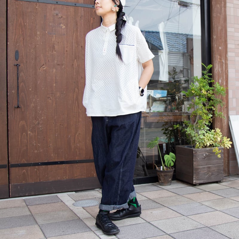 【タグ付き新品】快晴堂 水玉プルオーバーシャツ 快晴堂（かいせいどう）52S-41 5mm水玉プルオーバーシャツ 水玉