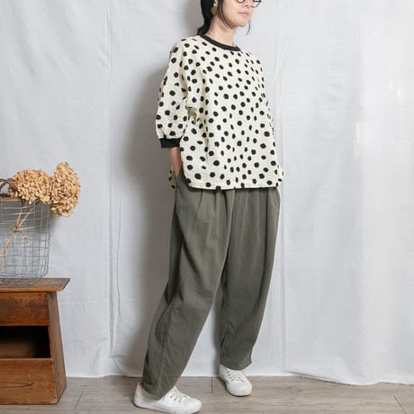 NATURAL LAUNDRY（ナチュラルランドリー）7262P-001 コットンリネンワッシャークロス ジャンプパンツ