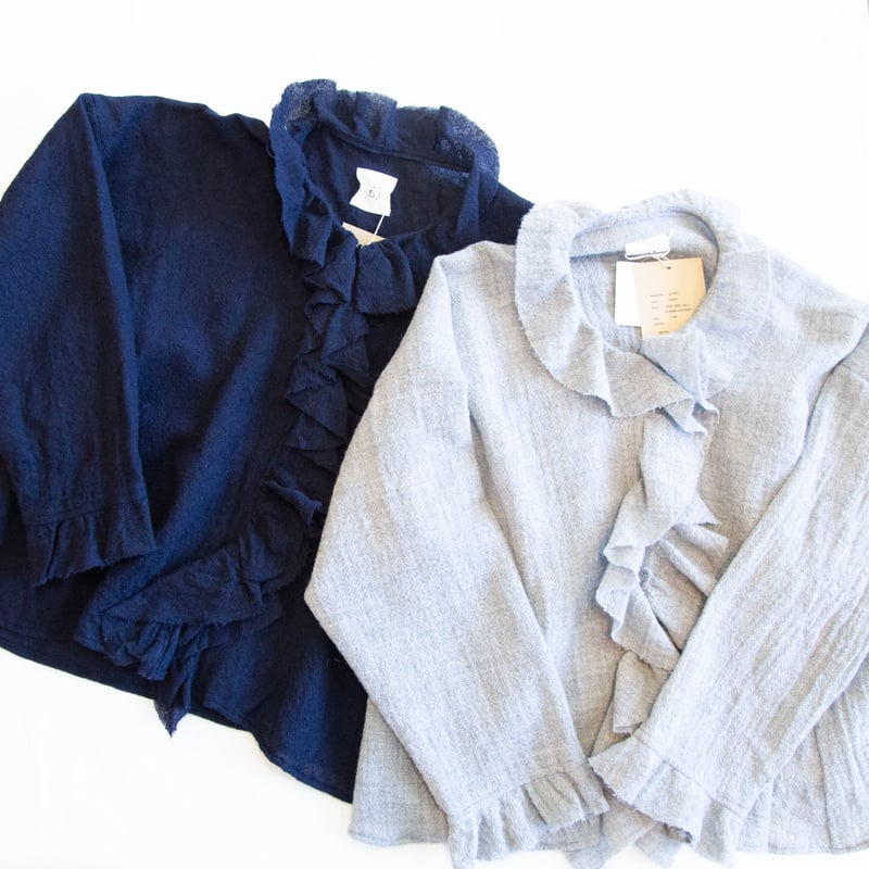 g)グラム g_661 ウールガーゼフリルトリムブラウス | casual collecti