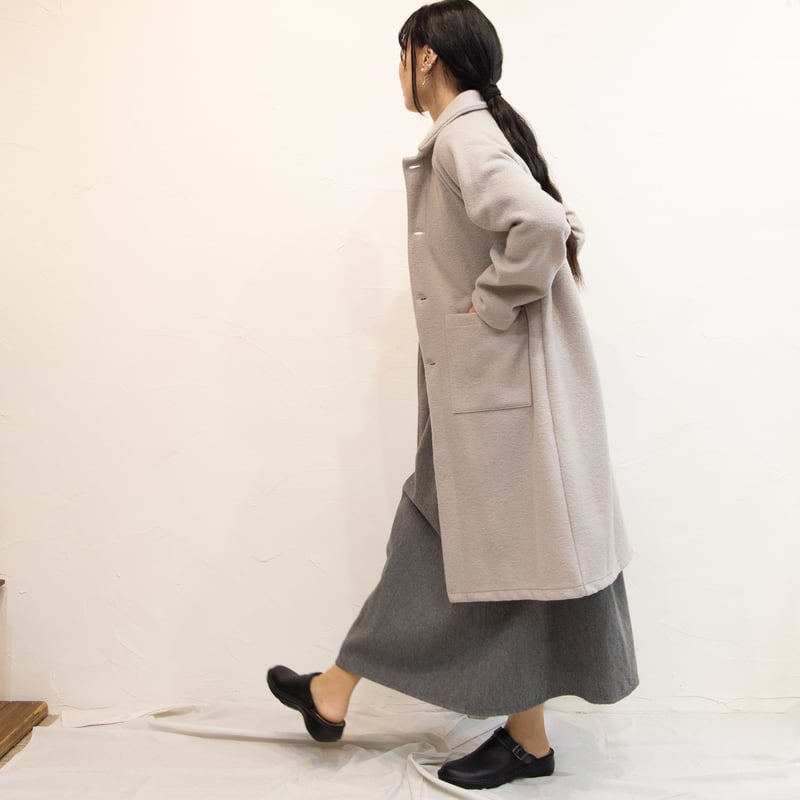 ナチュラルランドリーNATURAL LAUNDRY ウールコート ワンピース 