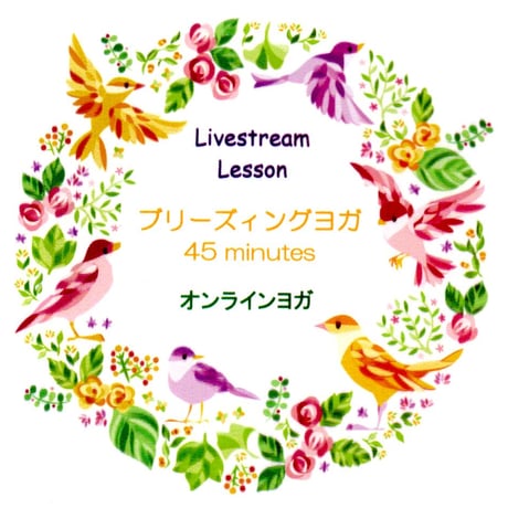 １１／９（日）ブリーズィングヨガ ４５　10:35 〜11:20　Livestream Lesson（オンラインヨガ） ご視聴 ID チケット　♯244