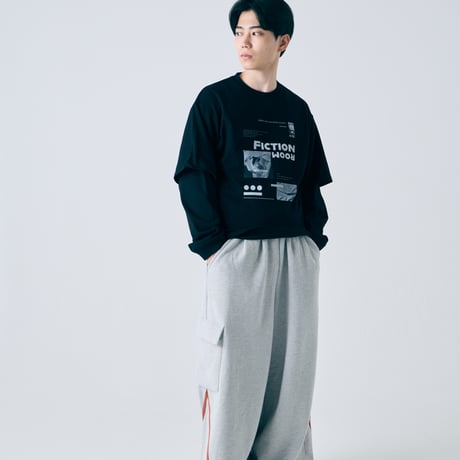 Editorial Graphic Long Tee【col.Black】