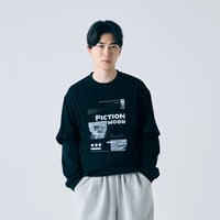 Editorial Graphic Long Tee【col.Black】
