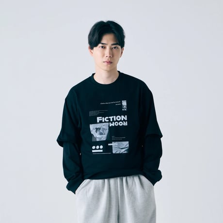Editorial Graphic Long Tee【col.Black】