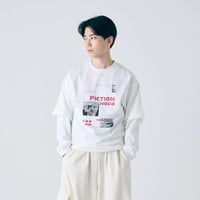 Editorial Graphic Long Tee【col.White】