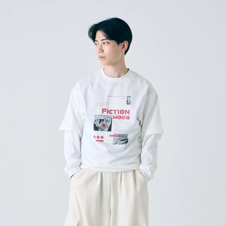 Editorial Graphic Long Tee【col.White】