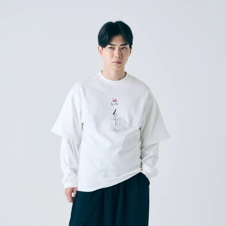 King One Point Layered Tee【col.White】