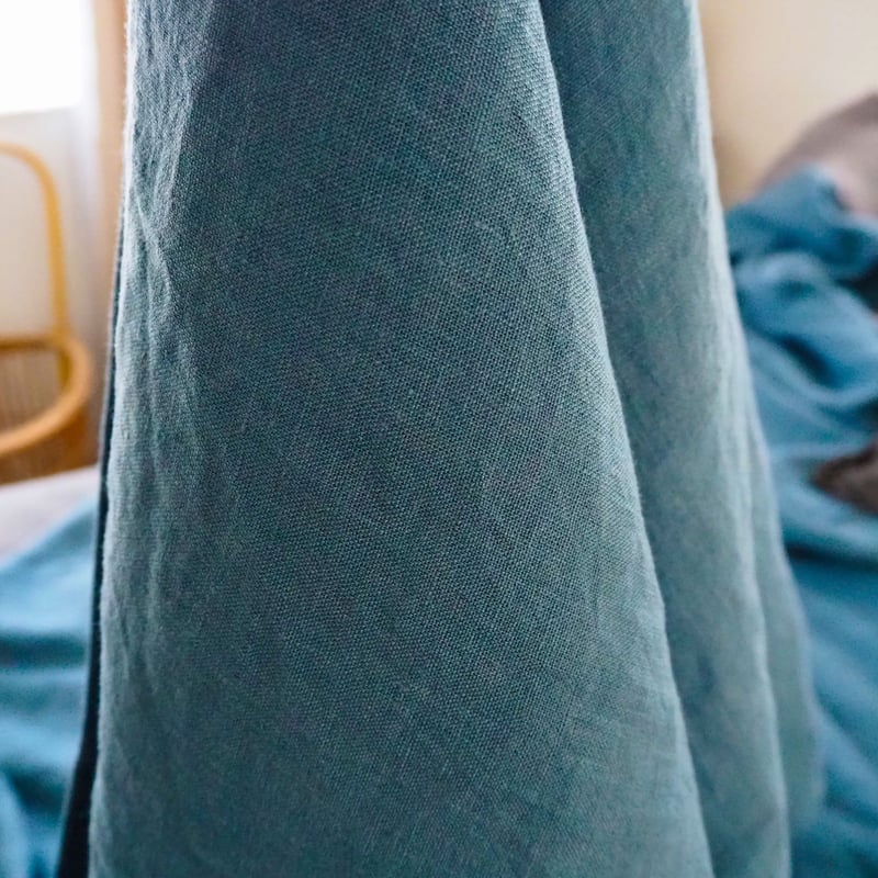 リネンシーツ グレーブルー 206㎝×259㎝ | France Quilt & Brocan