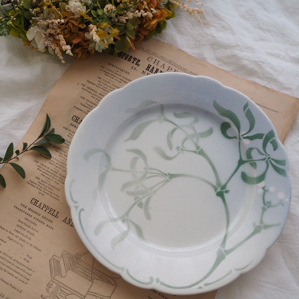 リュネビル ヤドリギ ディナープレート a-1 | France Quilt & Brocan