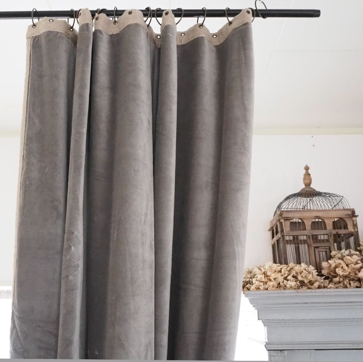 オンフィルダンディエンヌ・ジュートカーテン グレー オンフィル