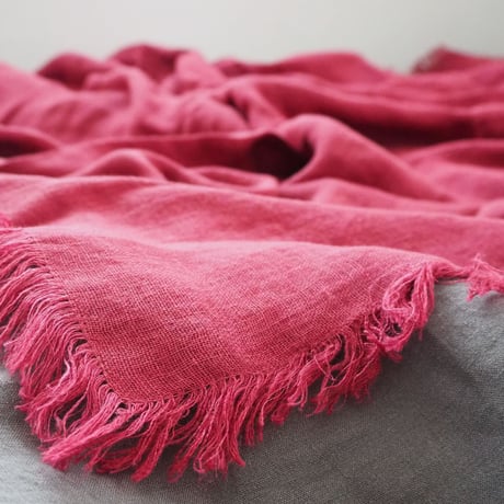 en fil d'indienne...　DOUBLE  LINEN  CARMIN