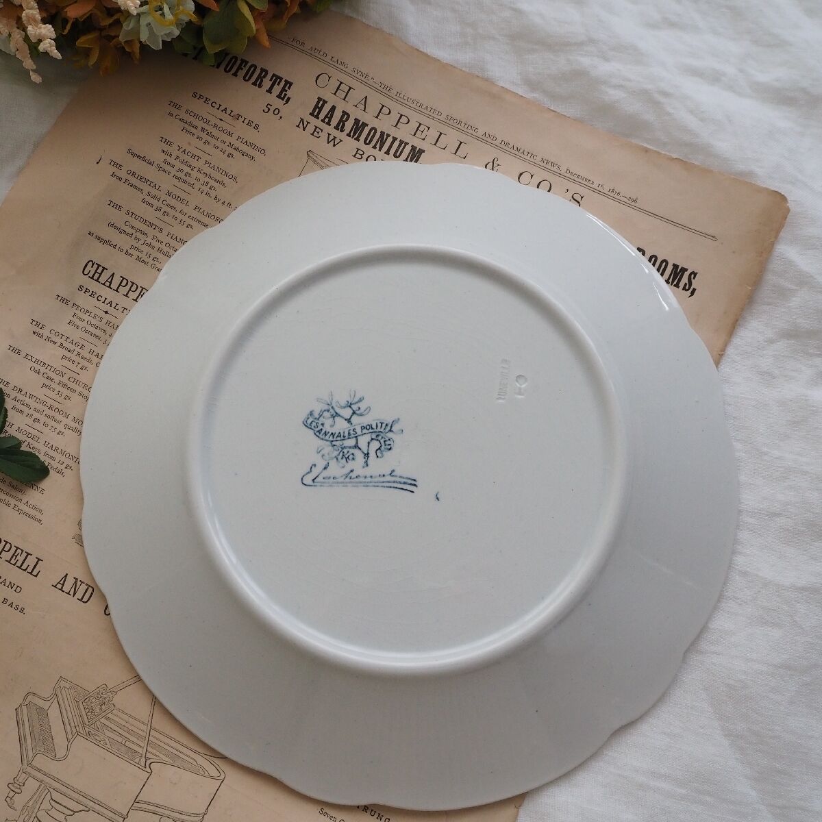 リュネビル ヤドリギ ディナープレート a-5 | France Quilt & Brocan