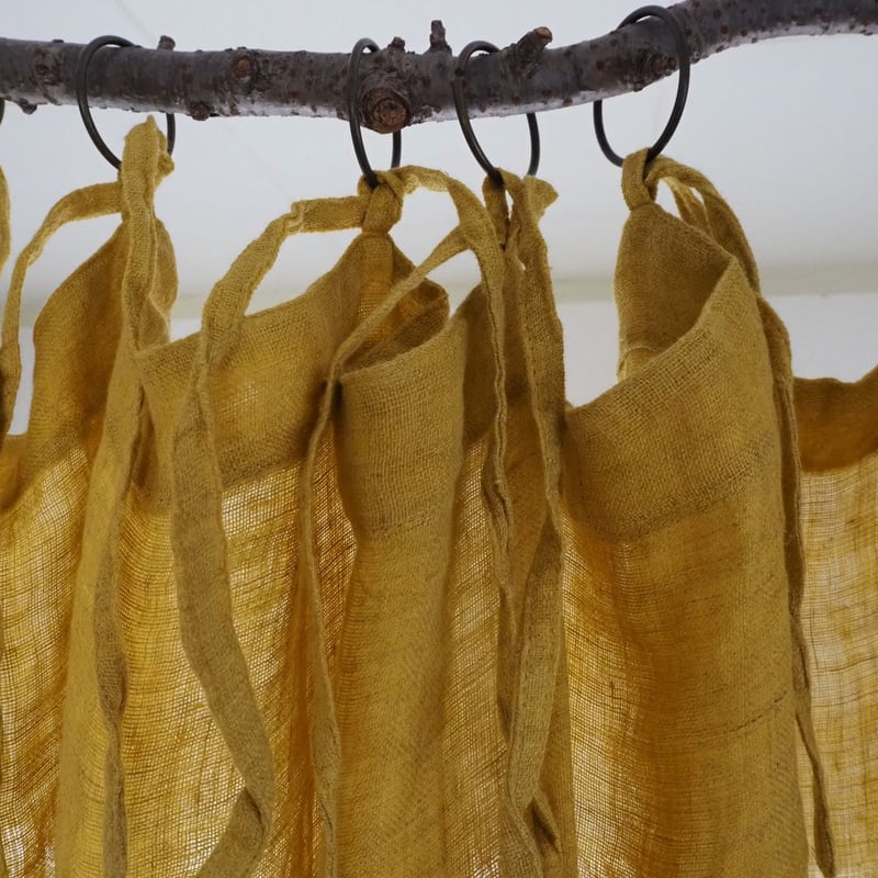 en fil d'indienne DOUBLE LINEN OCRE カーテン |