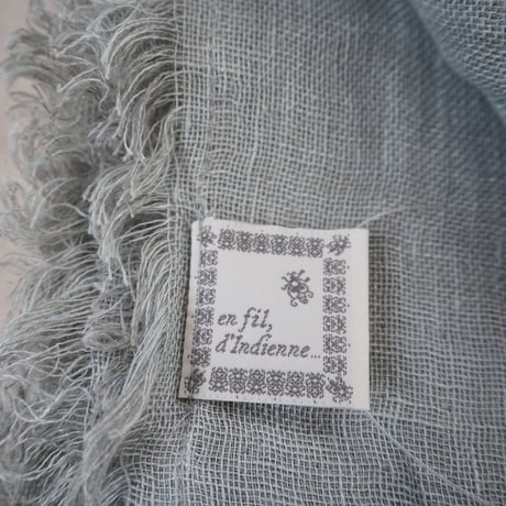 en fil d'indienne...　DOUBLE  LINEN　GRIS