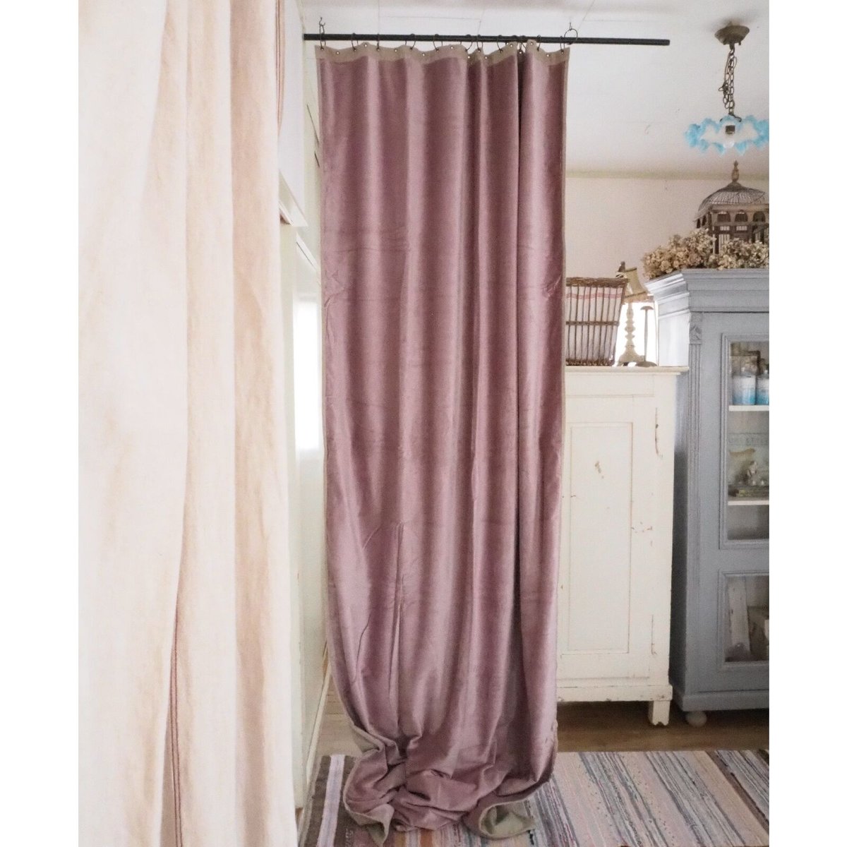 en fil d'indienne ベロアカーテン Mauve OUTLET | F
