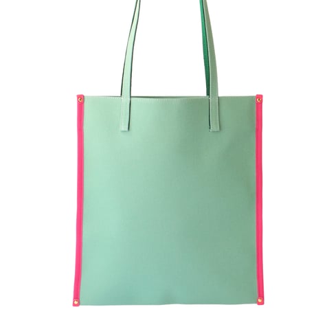 帆布  tote bag  /  GREEN 小さい花