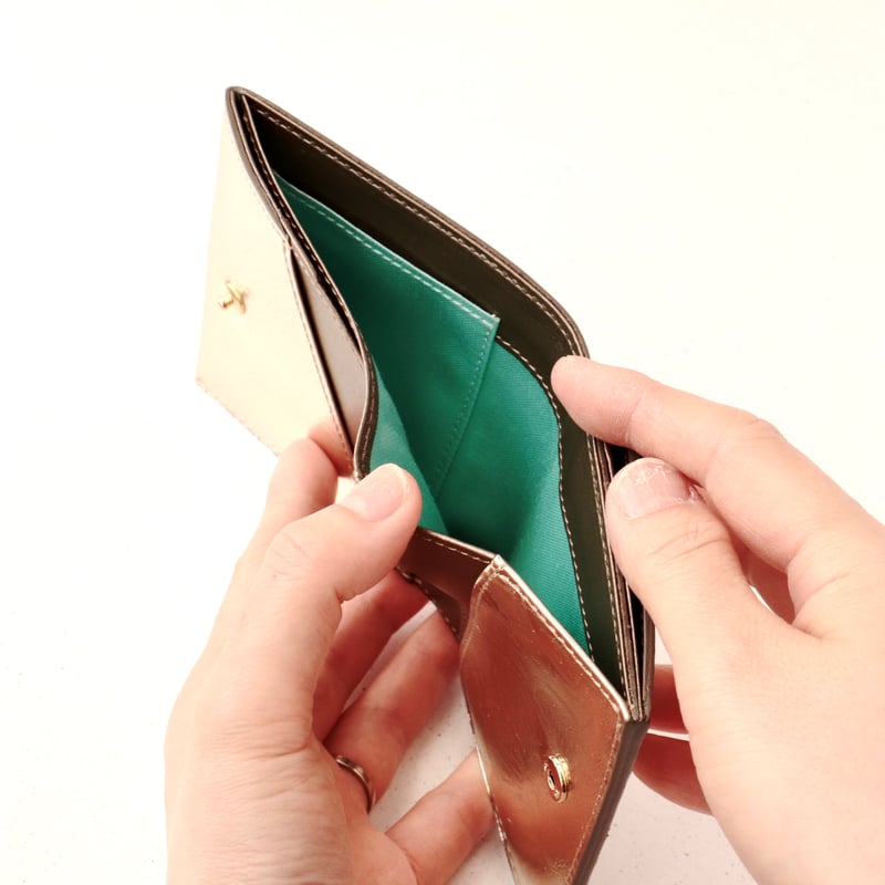 METALLO / MINI WALLET / LIGHT GOLD | FIORAIA