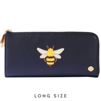 蜂 /  ロングファスナーウォレット/ 各色 ｜アップリケ財布 FIORAIAフィオライア