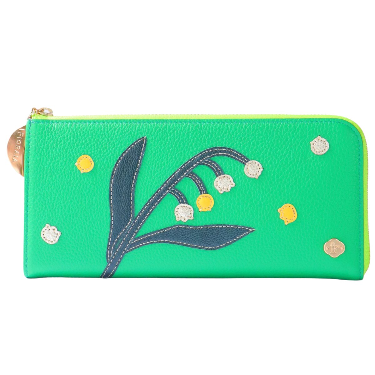 美品✨　FIORAIA　フィオライア　長財布　パンジー　ラウンドファスナー