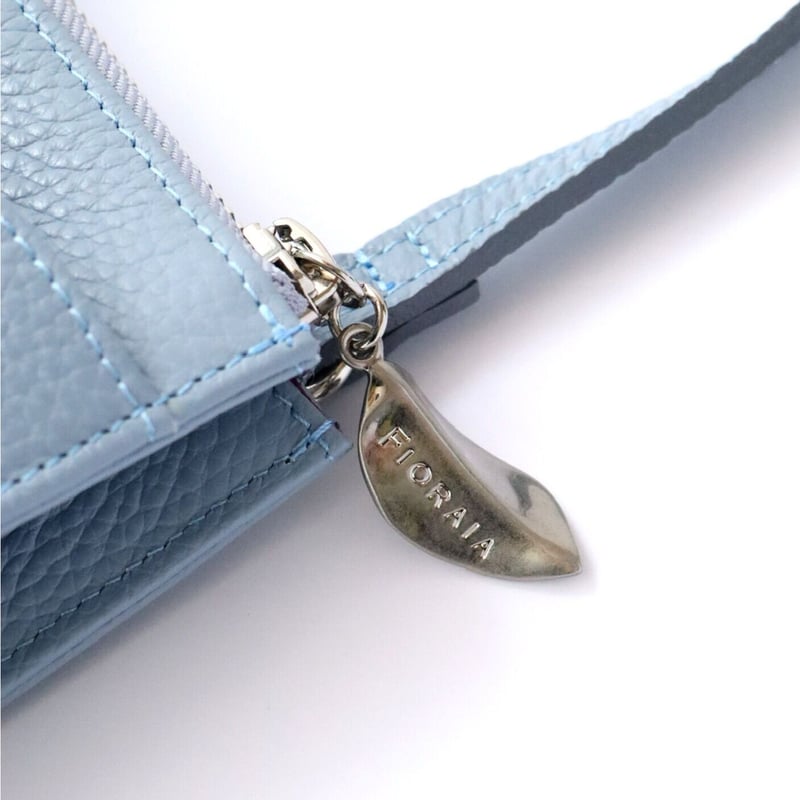 ウォレットショルダー / ライトブルー | アップリケ財布 FIORAIA