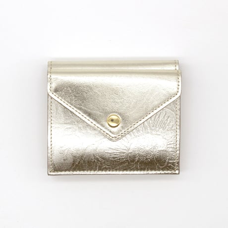 メタロ / ミニウォレット / LIGHT GOLD ｜【訳あり品】SALE開催！アップリケ財布 FIORAIAフィオライア