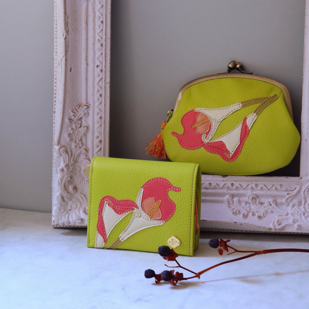 カラー / がま口ウォレット｜アップリケ財布 FIORAIAフィオライア