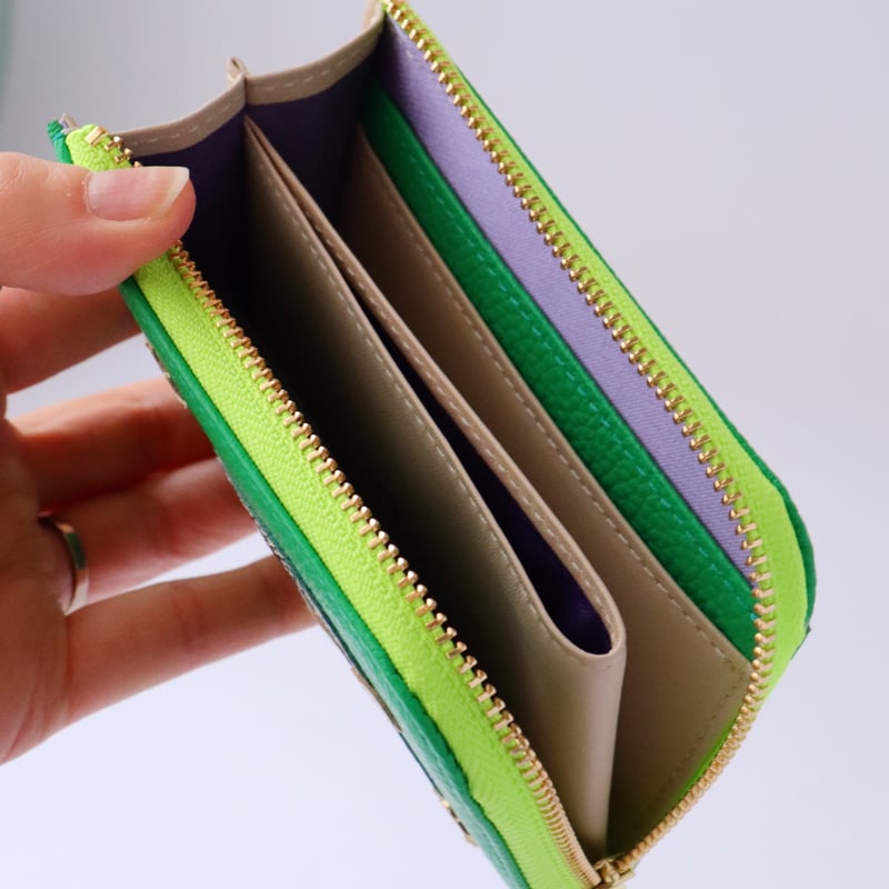 スズラン / ハーフファスナーウォレット / 各色｜アップリケ財布