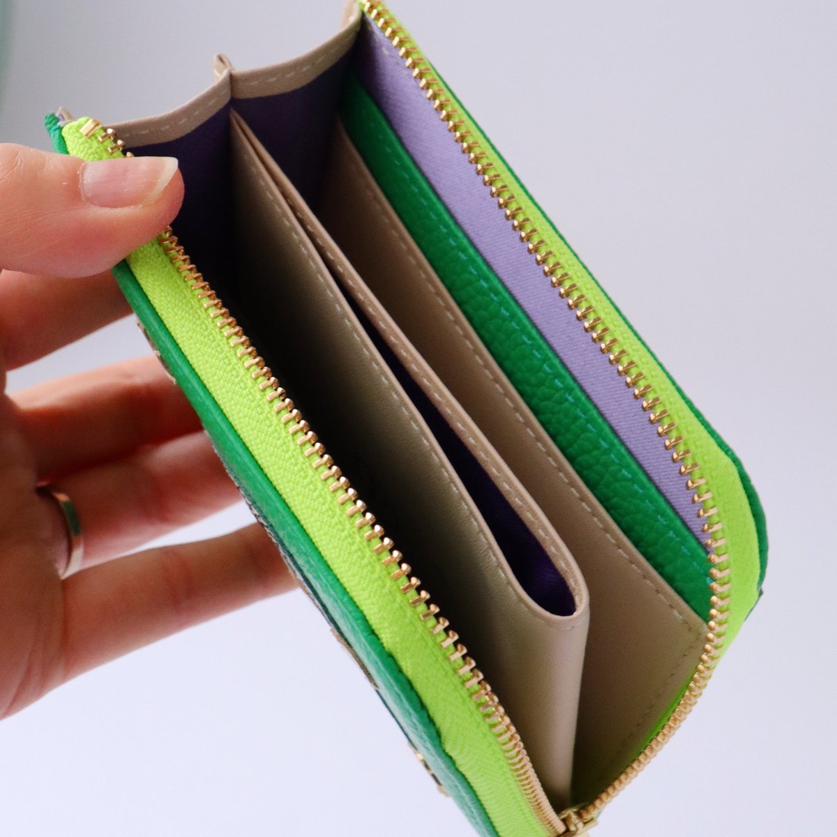 スズラン / ハーフファスナーウォレット / 各色｜アップリケ財布