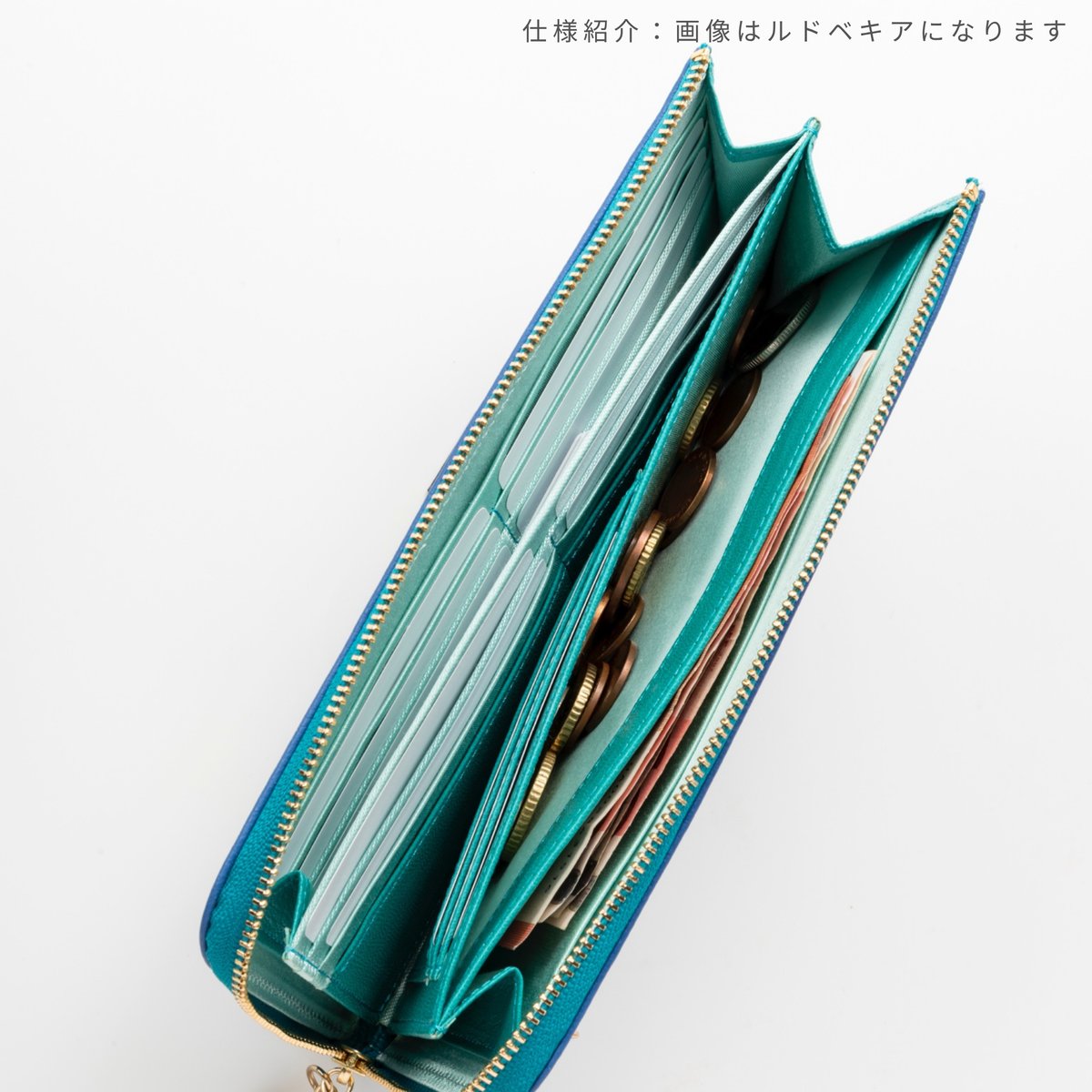 ガーベラ / ファスナーロングウォレット｜アップリケ財布 FIORAIA