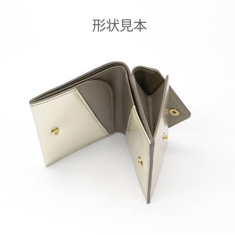 メタロ / ミニウォレット / GUNMETAL｜【訳あり品】SALE開催！アップリケ財布 FIORAIAフィオライア