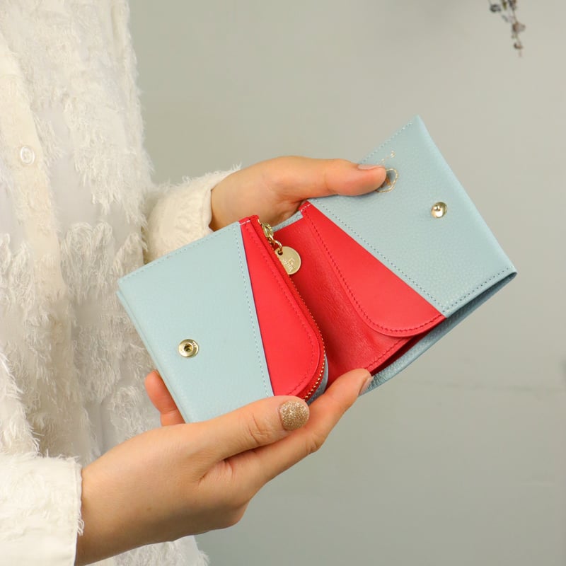 イチゴ / 2つ折りミニウォレット/ 各色｜アップリケ財布 FIORAIA