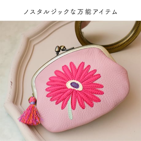 ガーベラ /  がま口ウォレット｜アップリケ財布 FIORAIAフィオライア
