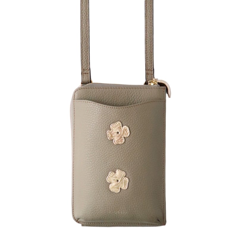 ウォレットショルダー / グレージュ | アップリケ財布 FIORAIA