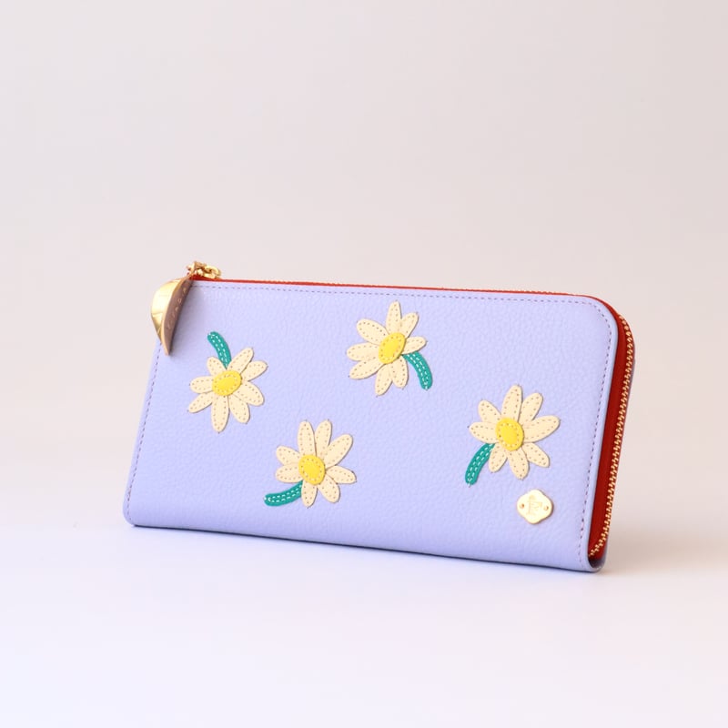 デイジー / ミドルファスナーウォレット/ 各色 ｜アップリケ財布