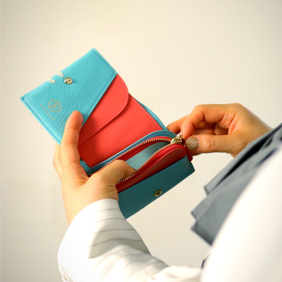 ポピー / 2つ折りミニウォレット｜アップリケ財布 FIORAIA