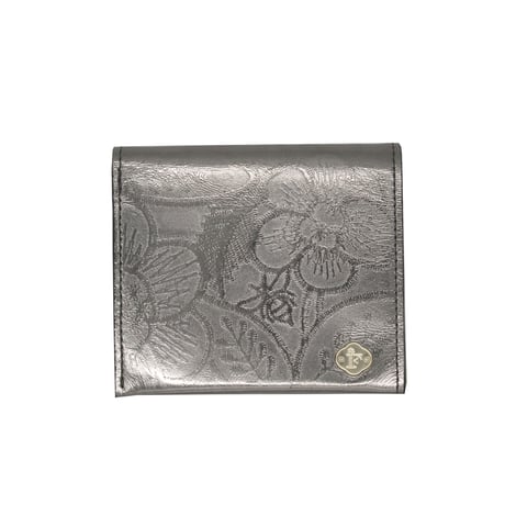 メタロ / ミニウォレット / GUNMETAL｜【訳あり品】SALE開催！アップリケ財布 FIORAIAフィオライア