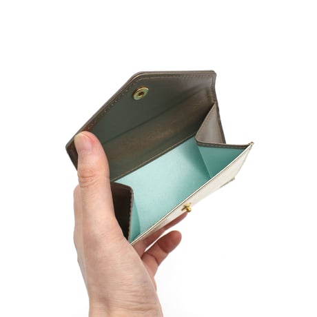 メタロ / ミニウォレット / LIGHT GOLD ｜【訳あり品】SALE開催！アップリケ財布 FIORAIAフィオライア