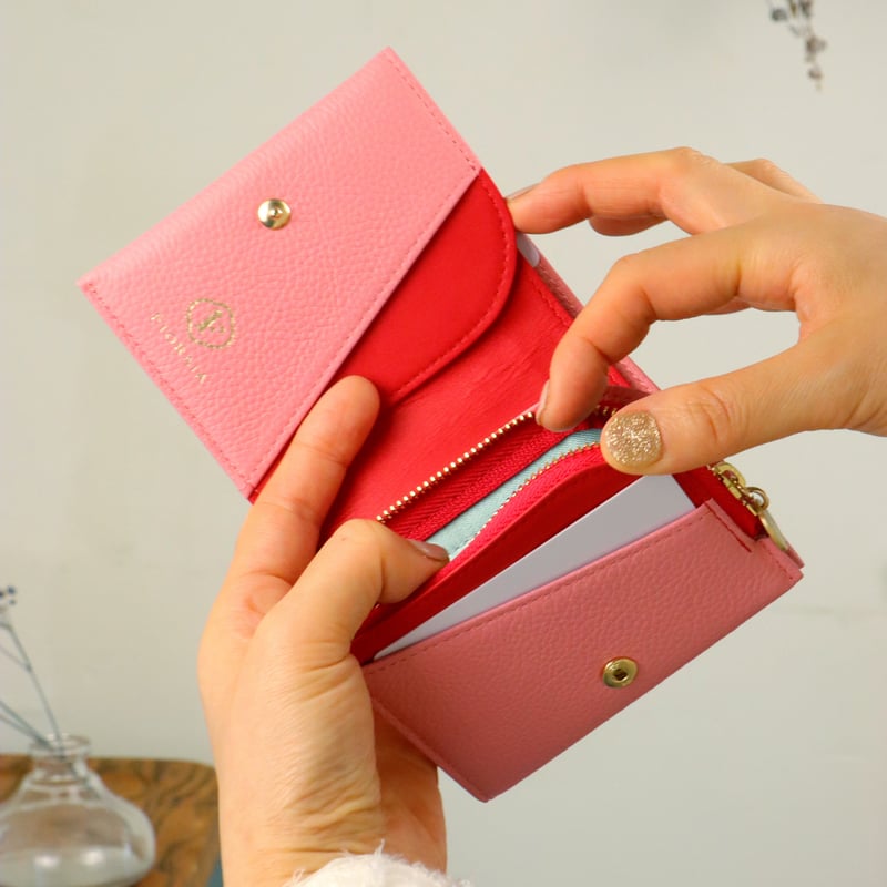 イチゴ / 2つ折りミニウォレット/ 各色｜アップリケ財布 FIORAIA